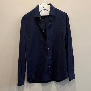 John Varvatos Navy Dress Shirt - Made In Italy